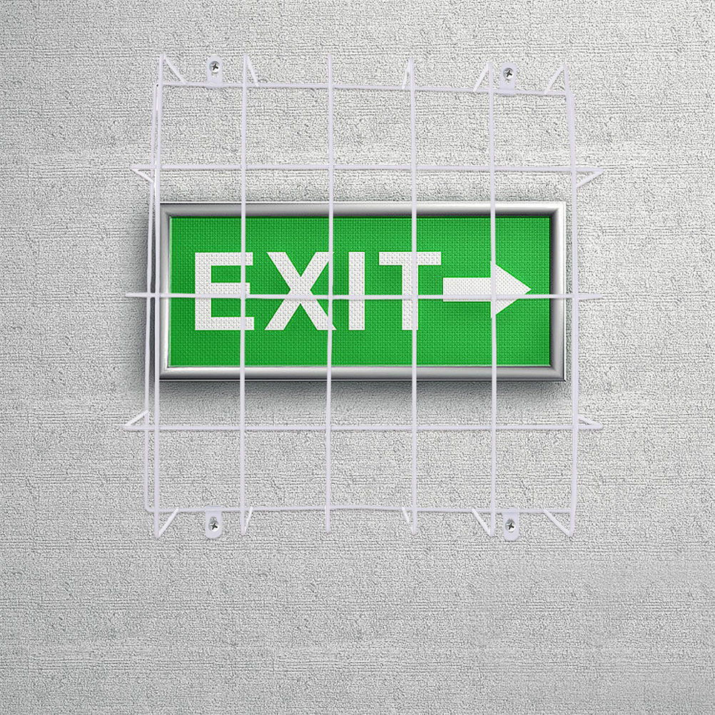 Emergency Exit Sign - 2 Stück Ausgangsschild-Drahtkäfig, robuste Schutzabdeckung aus
