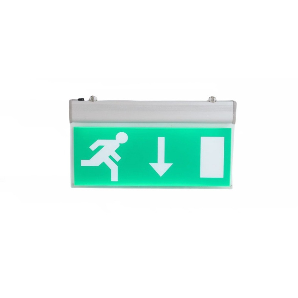 Emergency Exit Sign - Kommerzielle LED-Notfallleuchte Grüne Glühbirne Sicherheitsleuchte Links-Rechts-Notausgangszeichen